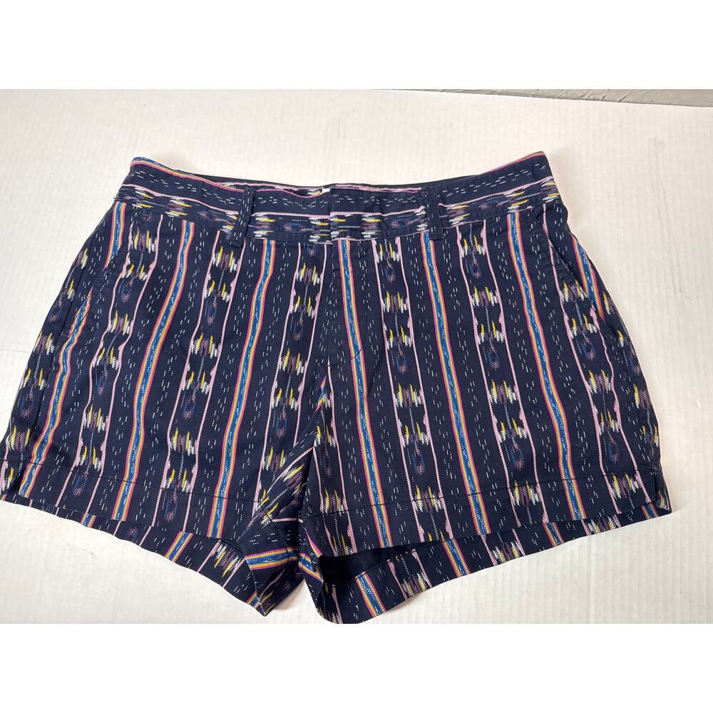 Gap Shorts Womens Multicolor Striped City Short Chino Twill Stretch Size 8‎